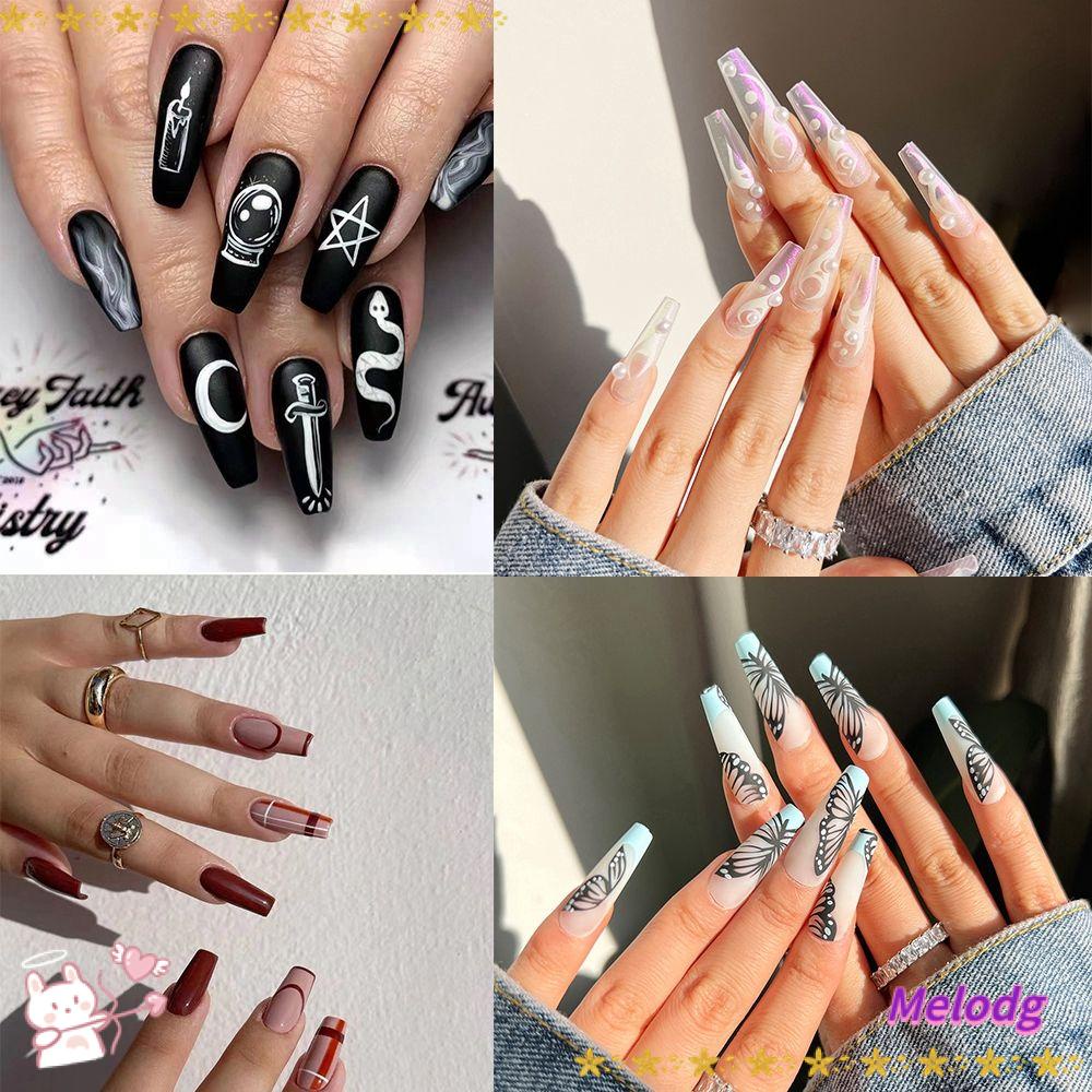 MELODG Hộp 24 Móng Tay Giả Múa Ba Lê