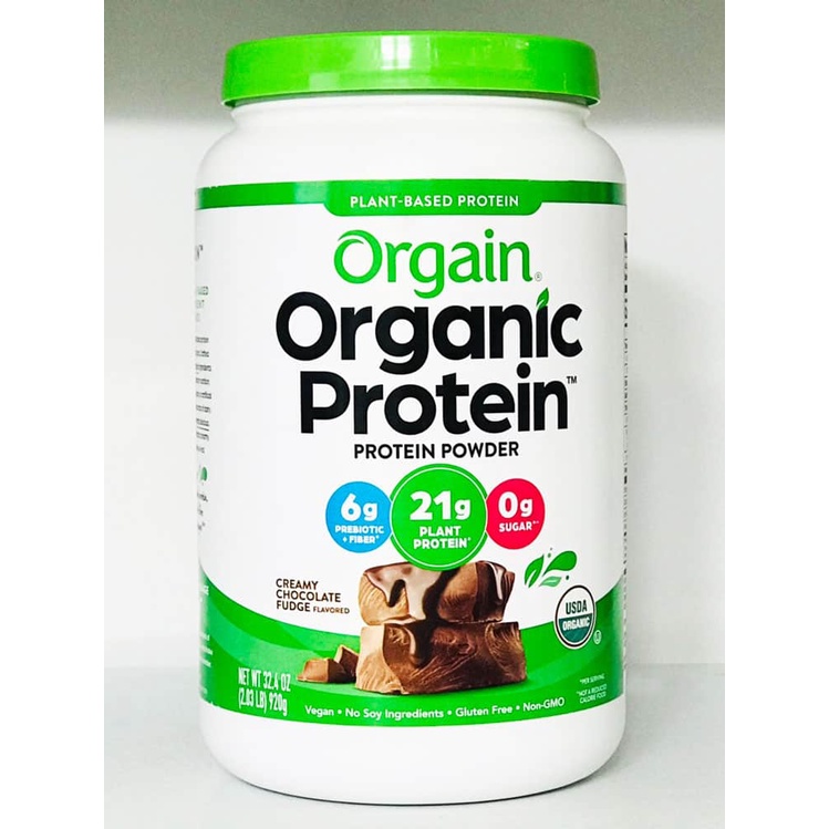 Orgain Organic Protein with Probiotics Plant Based Protein Powder, Creamy Chocolate Fudge, 2.7 lbs