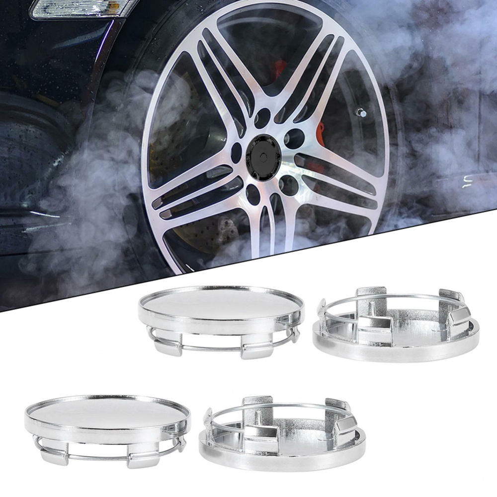 Set 4 Nắp Nhựa ABS 48mm 15x59mm Cho Bánh Xe Hơi