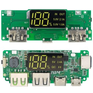 Mô đun sạc pin lithium 18650 hai cổng usb 5v 2.4a micro / type-c sự bảo vệ