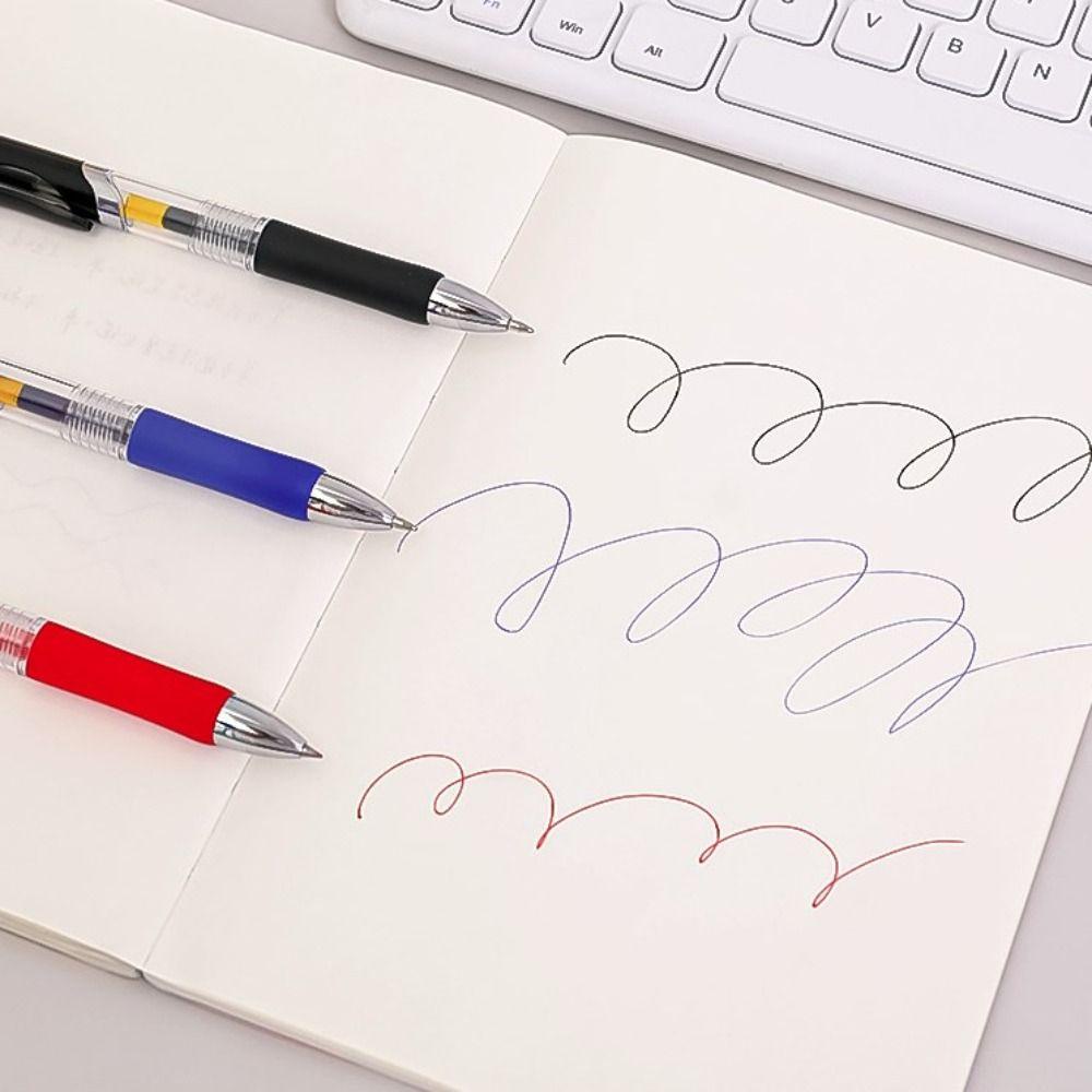 AUGUSTINA Set 5 Bút Bi 3 Màu Ngòi 0.5mm Mực Đen / Đỏ / Xanh Chất Lượng Cao