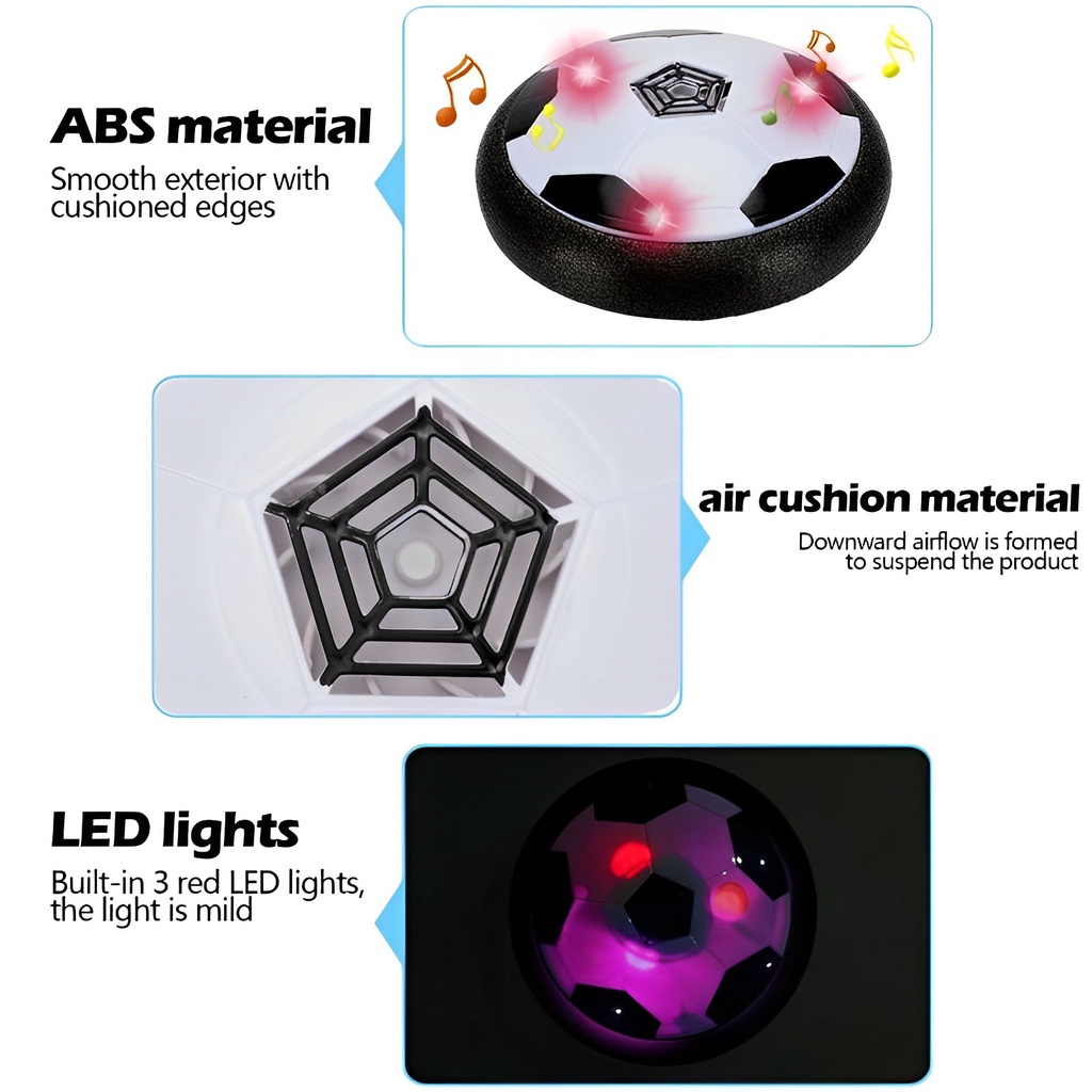 SPORT KIDS LEVITATE SUSPENDING SOCCER BALL AIR CUSHION FLOATING FOAM FOOTBALL WITH LED LIGHT