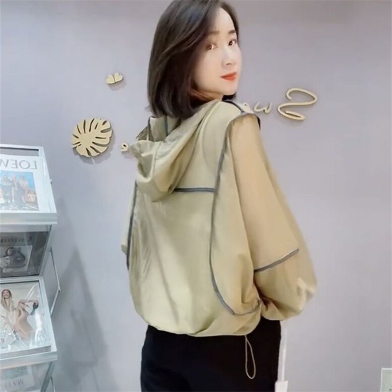 Áo Khoác Mỏng Chống Nắng Dáng Ngắn Thoáng Khí Thời Trang Mùa Hè Hàng Mới 2023 Dành Cho Bạn Nữ