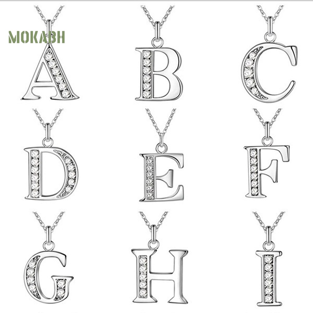 [Mok Abh] Vòng cổ Mạ Điện Dùng Cho Ngày Của Mẹ Với 26 Chữ Cái