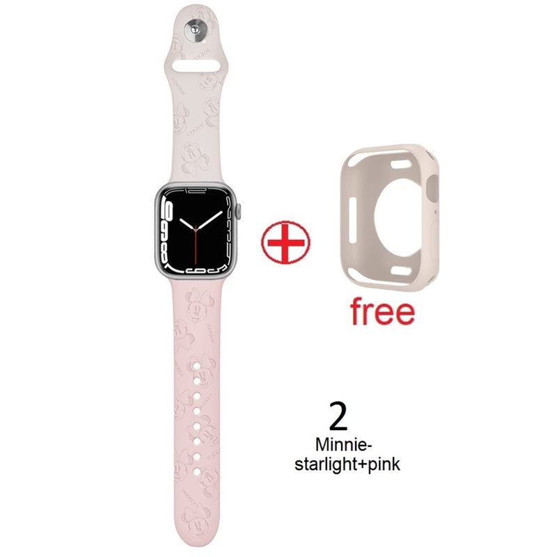 Bộ Dây Đeo Silicone + Ốp Bảo Vệ Cho Đồng Hồ Thông Minh Apple Watch Series 8 7 6 5 4 3 iWatch 49mm 45mm 44mm 42mm 41mm 40mm 38mm