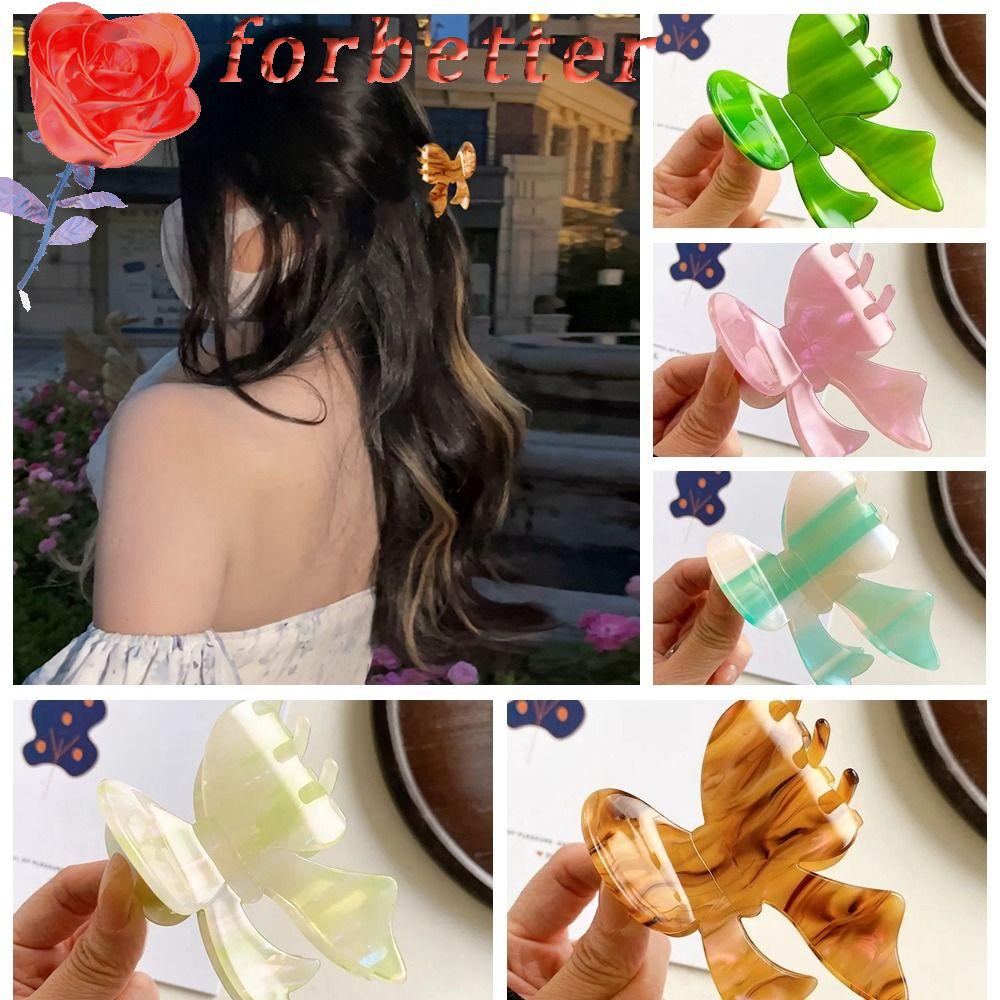 Kẹp Tóc Nơ Càng Cua Đính Axit Acetic Hình Học Sáng Tạo Cho Nữ