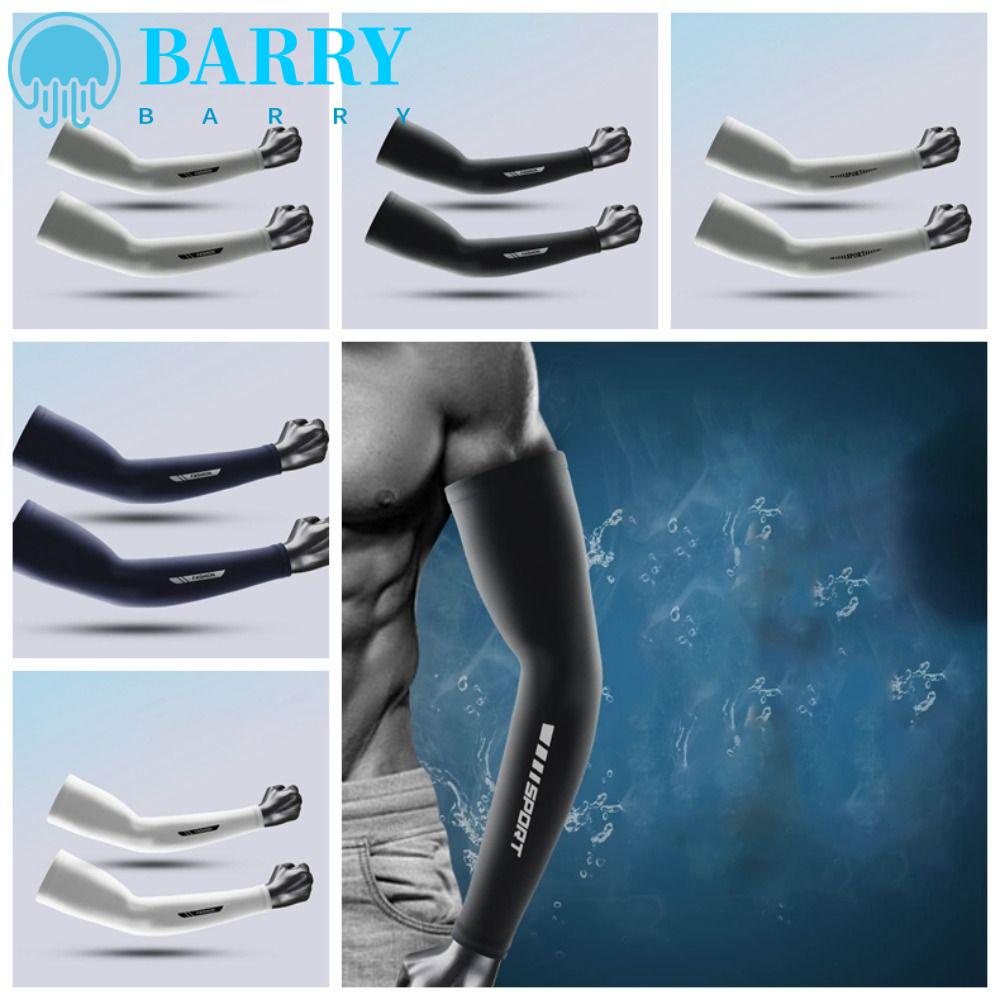 BARRY Găng Tay Dài Bằng Lụa Lạnh Thoáng Khí Chống Nắng Không Phai Màu Cho Unisex