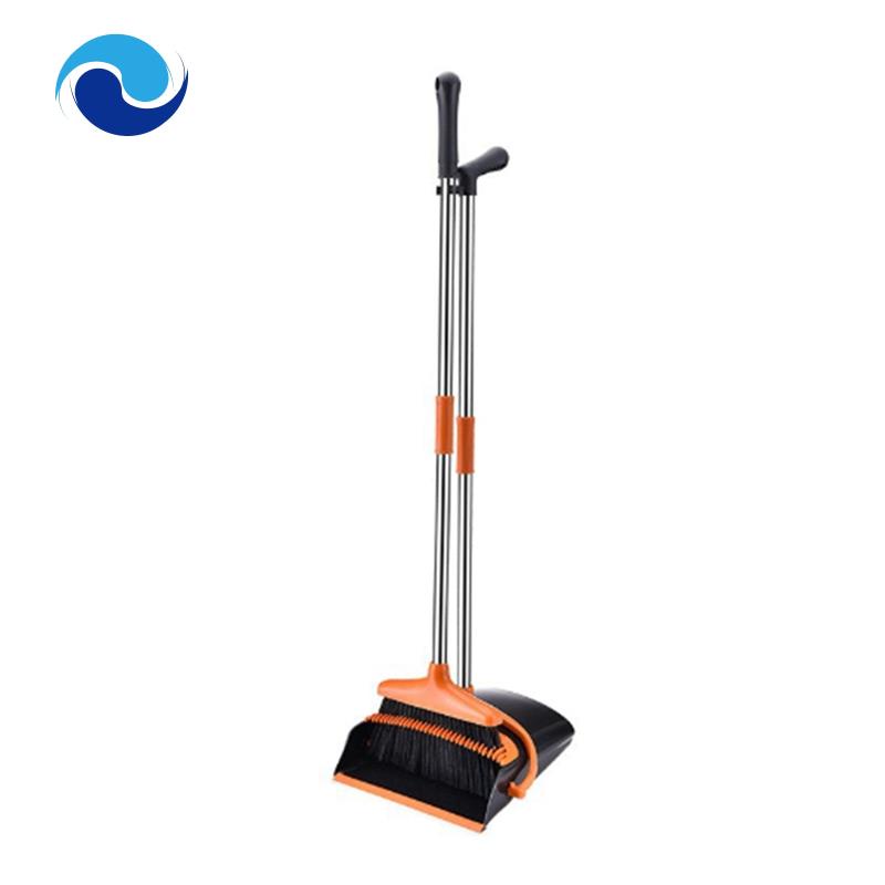1 Bộ Chổi Và Ky Hốt Rác Đứng Với Tay Cầm Dài 52inch