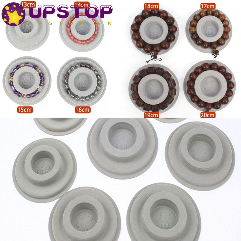 UPSTOPVN Khay Tròn Xỏ Hạt Làm Trang Sức Thủ Công Màu Xám