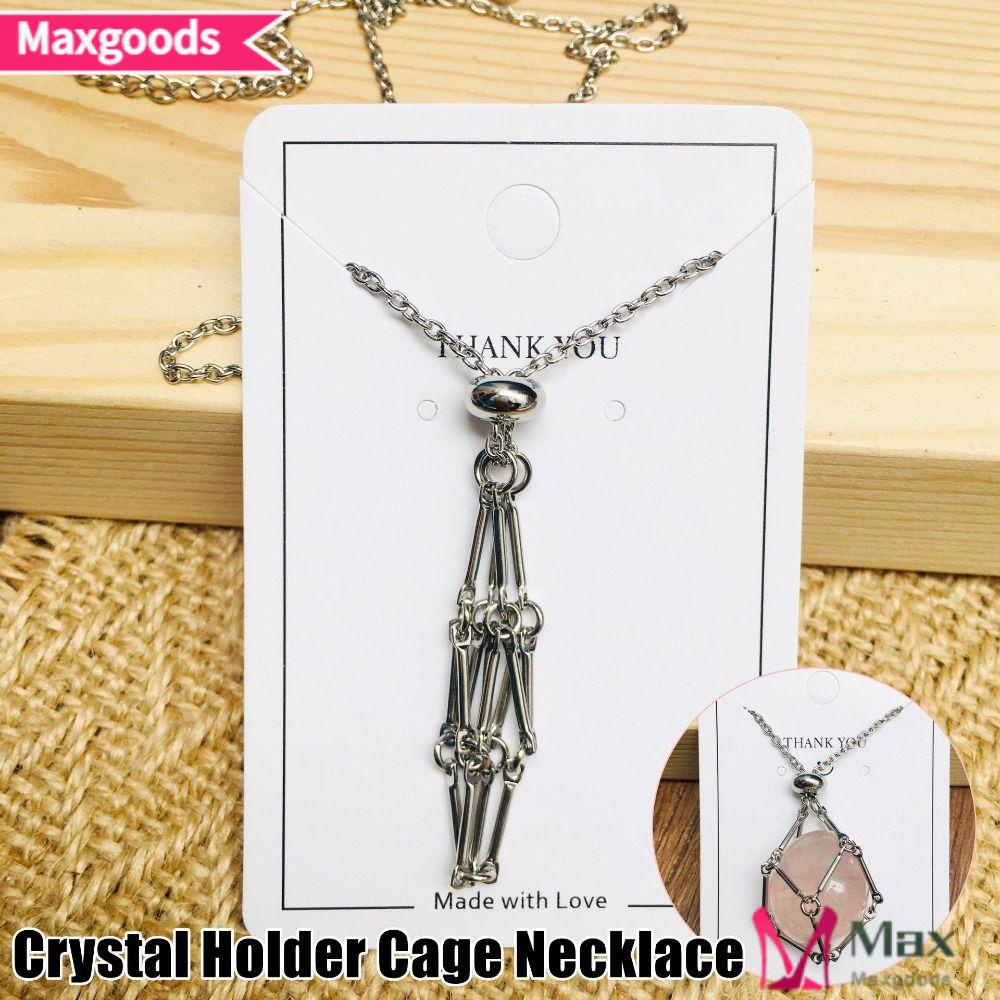 MAXG Giá Đỡ Kim Loại Dạng Lồng Lưới Màu Bạc Pha Lê Dành Cho Nam Nữ