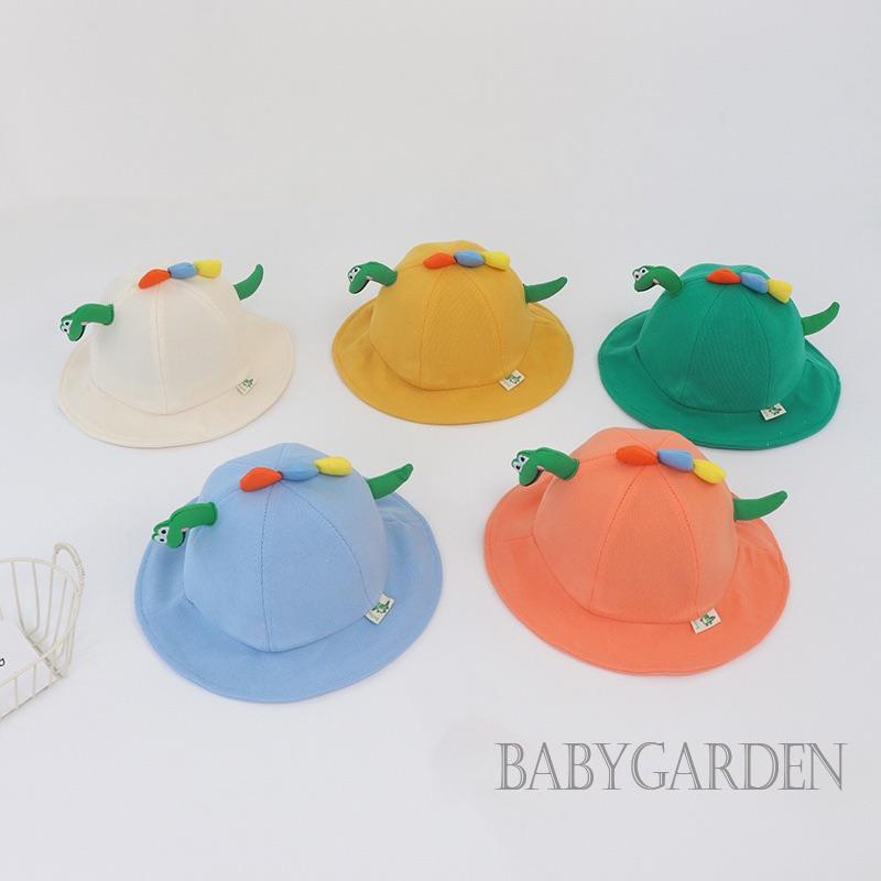 Mũ Tai Bèo Vành Rộng Họa Tiết Khủng Long Thời Trang Mùa Hè Cho Bé 1-2 Tuổi