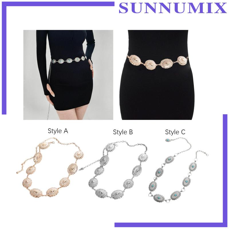 Dây Xích Đeo Thắt Lưng Bằng Kim Loại Hình Oval Có Thể Điều Chỉnh Thoải Mái