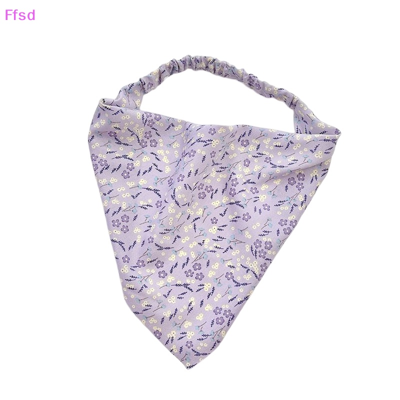 {Ffsd} Khăn Trùm Đầu Co Giãn In Họa Tiết Hoa Tam Giác Phong Cách Đồng Quê Cho Nữ * Bán Chạy