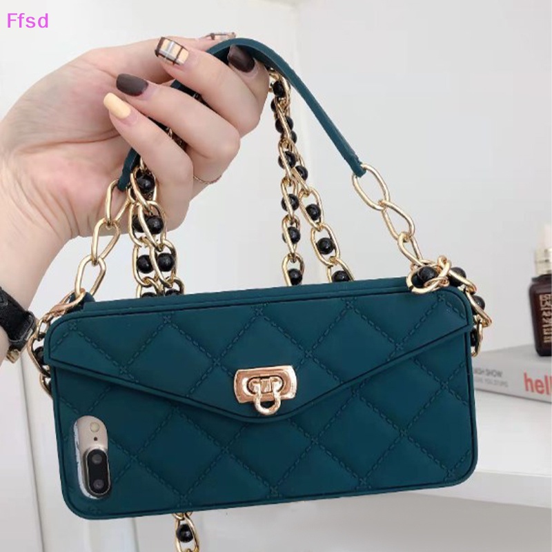 {Ffsd} Dây Xích Kẹp Túi Xách Phối Hạt Ngọc Trai Thanh Lịch Đơn Giản