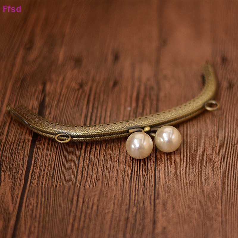 {Ffsd} Phụ Kiện Khung Đồng Cổ Điển Khóa Kim Loại Với Ngọc Trai Nhựa * Hàng Bán Chạy