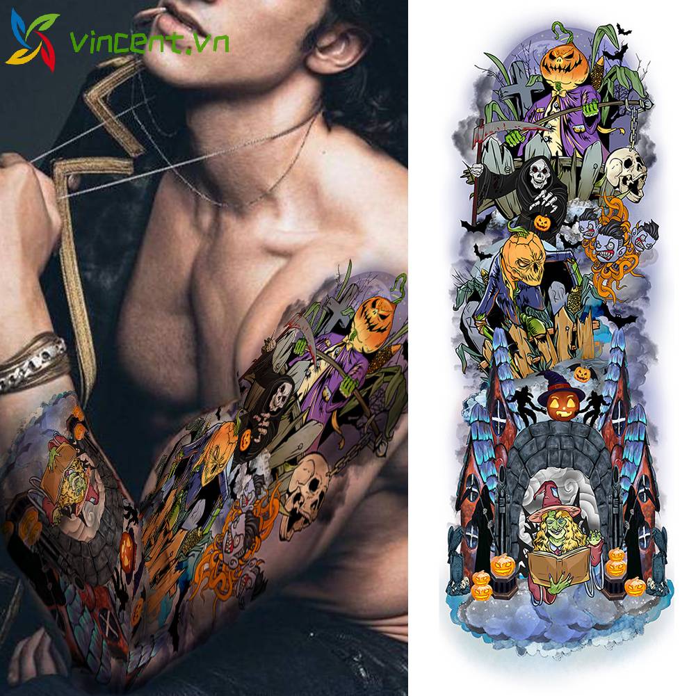 Hình Xăm Dán Halloween Cho Bé Trai Và Bé Gái