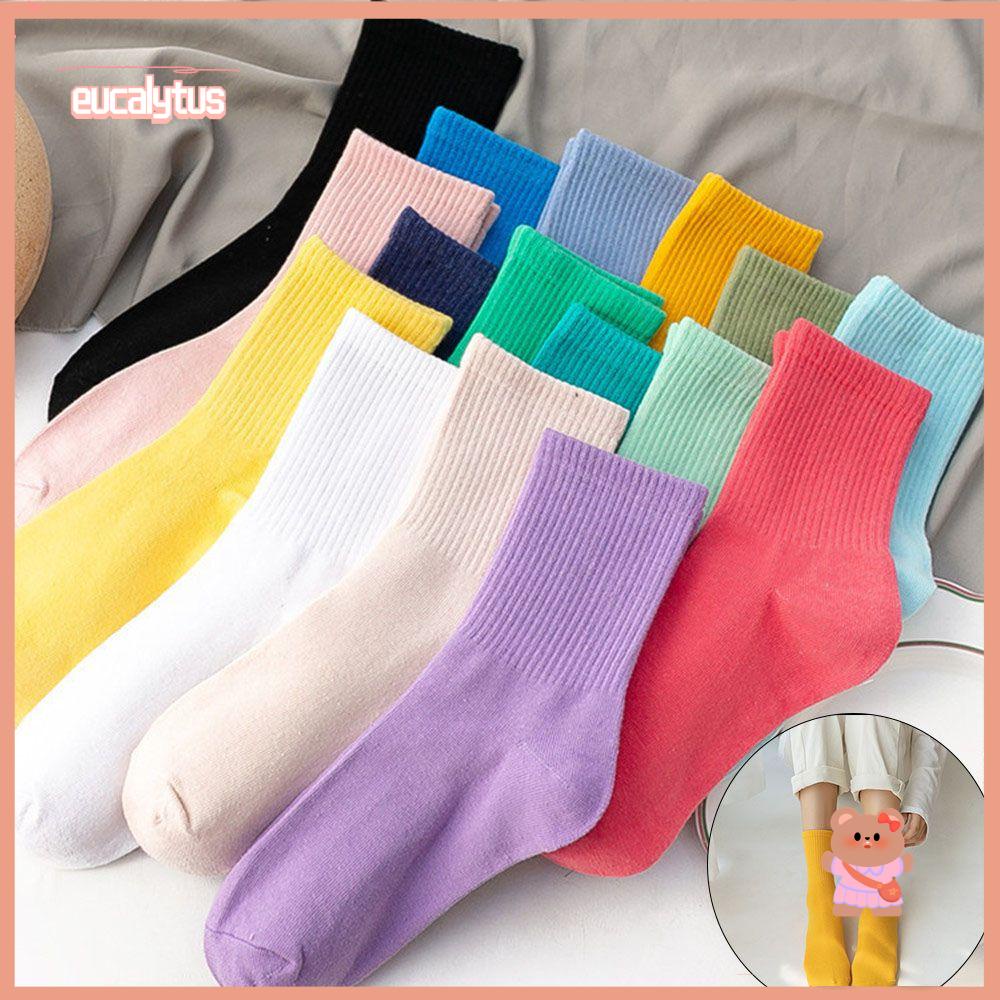 EUTUS Vớ Cotton ThoáNg Khí MàU SắC Đơn GiảN ThờI Trang Cho Nữ