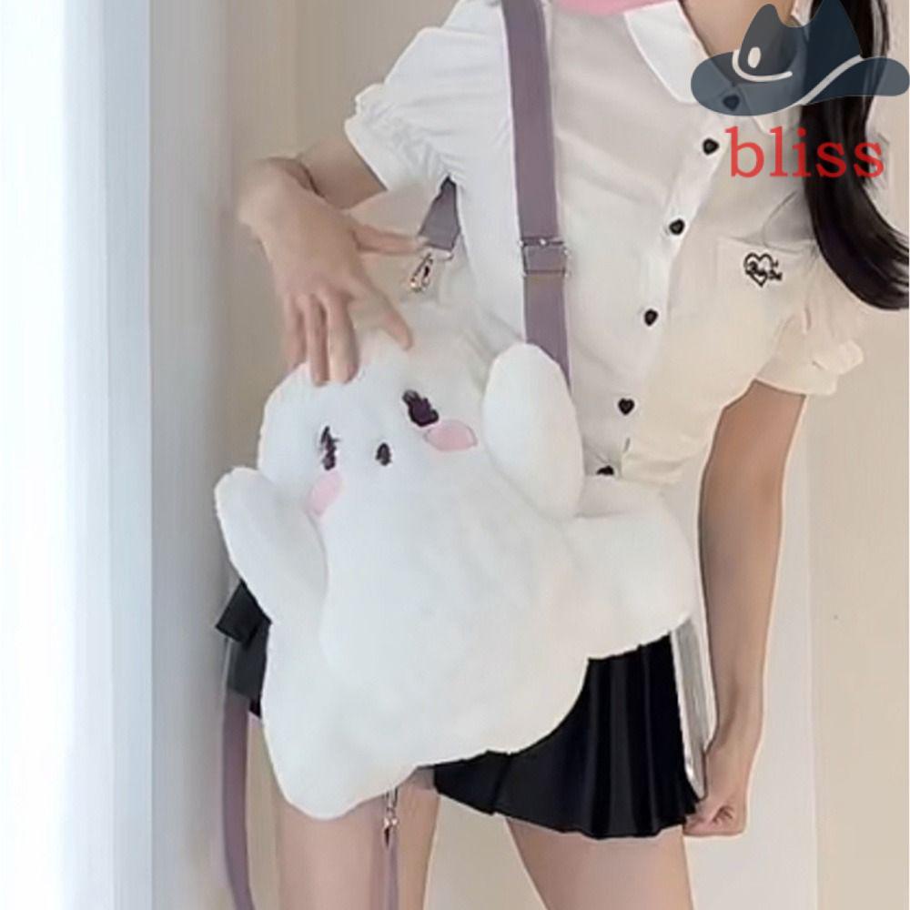 Balo Đeo Vai Bằng Thú Nhồi Bông Họa Tiết Hoạt Hình Dễ Thương Sức Chứa Lớn Cho Nữ