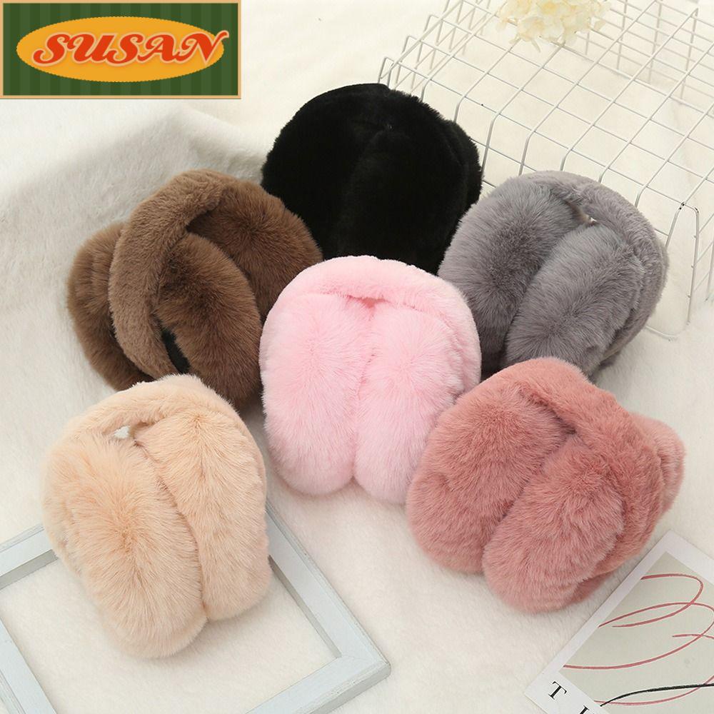 SUSANS Bông Chụp Tai Bằng Lông Nhân Tạo Mềm Mại Thời Trang Cho Nam Và Nữ