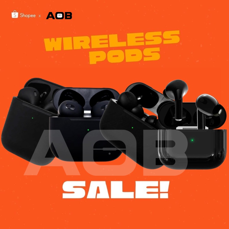 Tai Nghe Bluetooth Không Dây Gen 2 / 3 / Pro Màu Đen Kèm Hộp Đựng Ốp