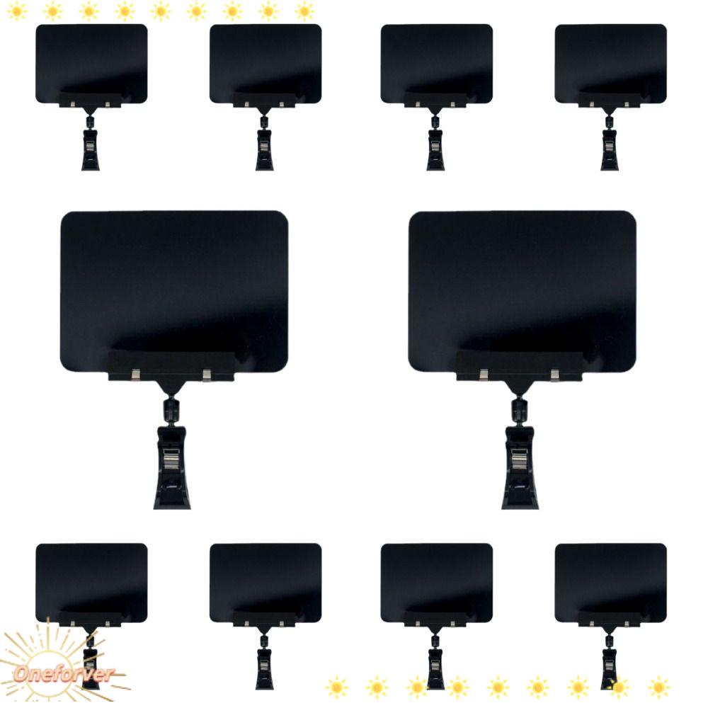 FOREVER Set 10 Kẹp Nhựa Màu Đen Hai Đầu Dùng Trưng Bày Bảng Hiệu Merchandise Trong Văn Phòng