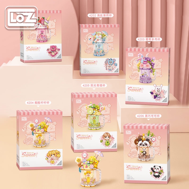 Loz Bộ Đồ Chơi Lắp Ráp Mô Hình Ly Kem Lấp Lánh Cho Bé