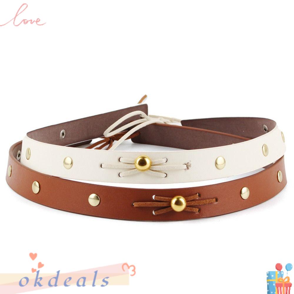 OKDEALS Thắt Lưng Da PU Có Thể Điều Chỉnh Thời Trang Cho Nam