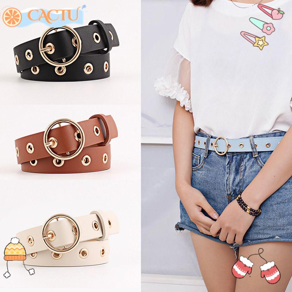 CACTU Thắt Lưng Da Đính Đinh Tán Phong Cách Gothic Thời Trang