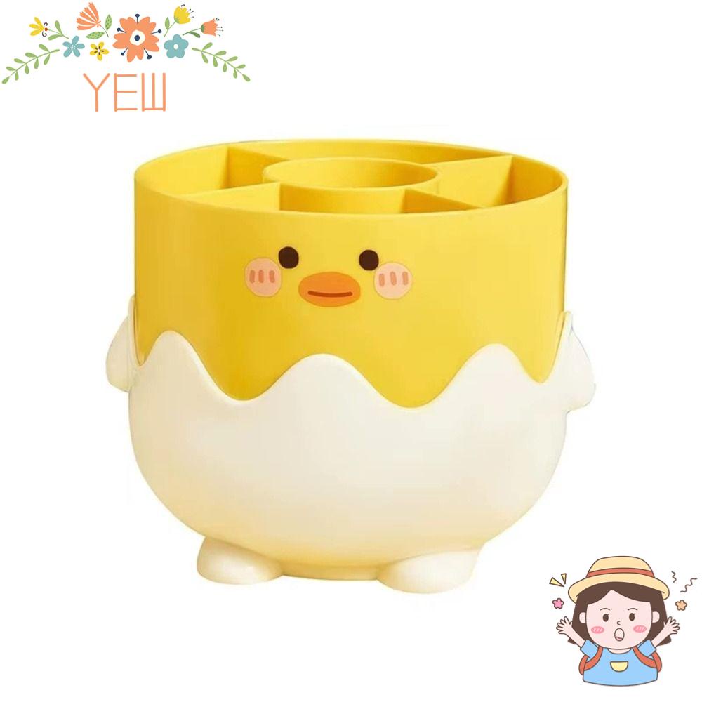 YEW Hộp Đựng Bút Bằng Nhựa PP Hình Chú Vịt Vàng Dễ Thương Cho Văn Phòng