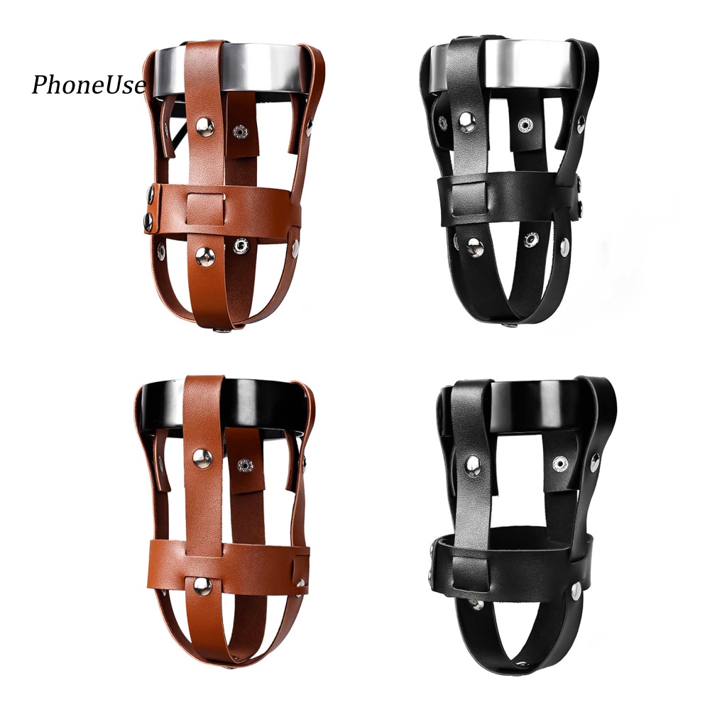 Giá Đỡ Bình Nước Bằng Da PU Chống Trượt Gắn Tay Lái Xe Đạp Leo Núi