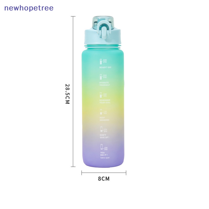 Bình Nước Nhựa Dung Tích 1L Màu gradient Thời Trang