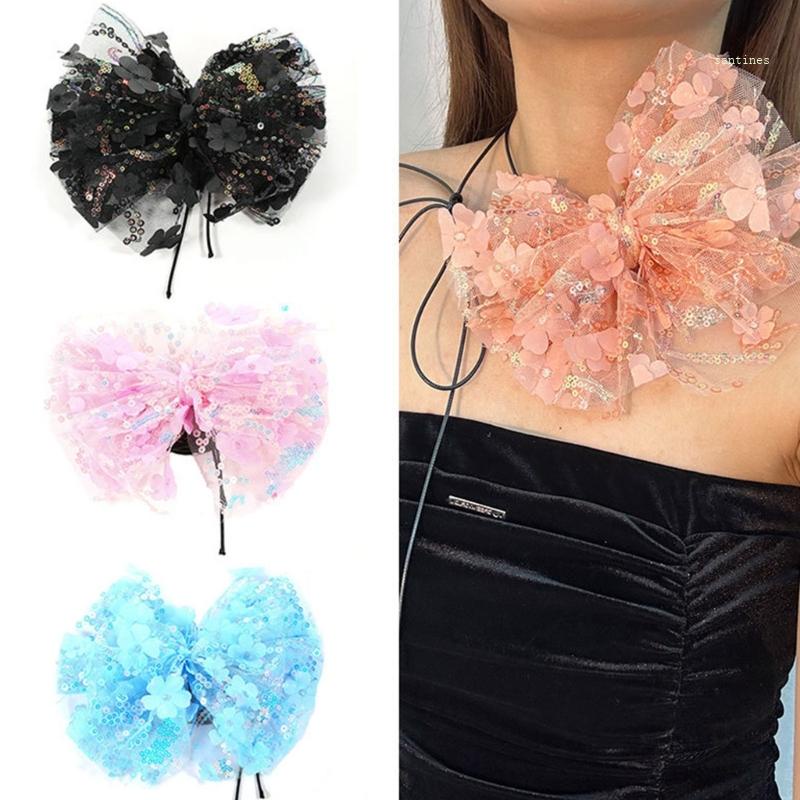 Vòng Cổ Choker Ren Hoa Thắt Nơ Đơn Giản Cho Nữ