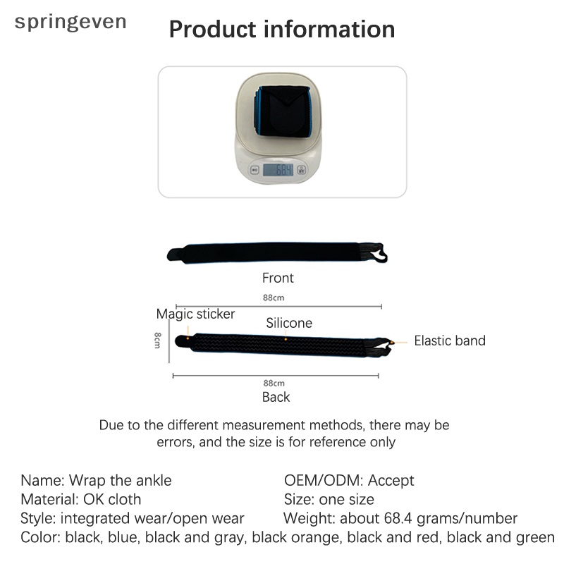 1 Đai Quấn Mắt Cá Chân Co Giãn Chống Trượt Hỗ Trợ Tập Gym