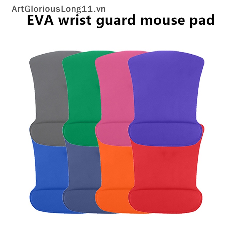 Tấm Lót Chuột Có Đệm Kê Cổ Tay Chống Trượt Màu Sắc Trơn Dành Cho Game Thủ