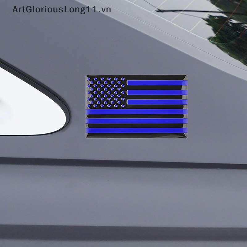 1 Miếng Dán Logo Hình Lá Cờ Mỹ Bằng Kim Loại Trang Trí Xe Hơi