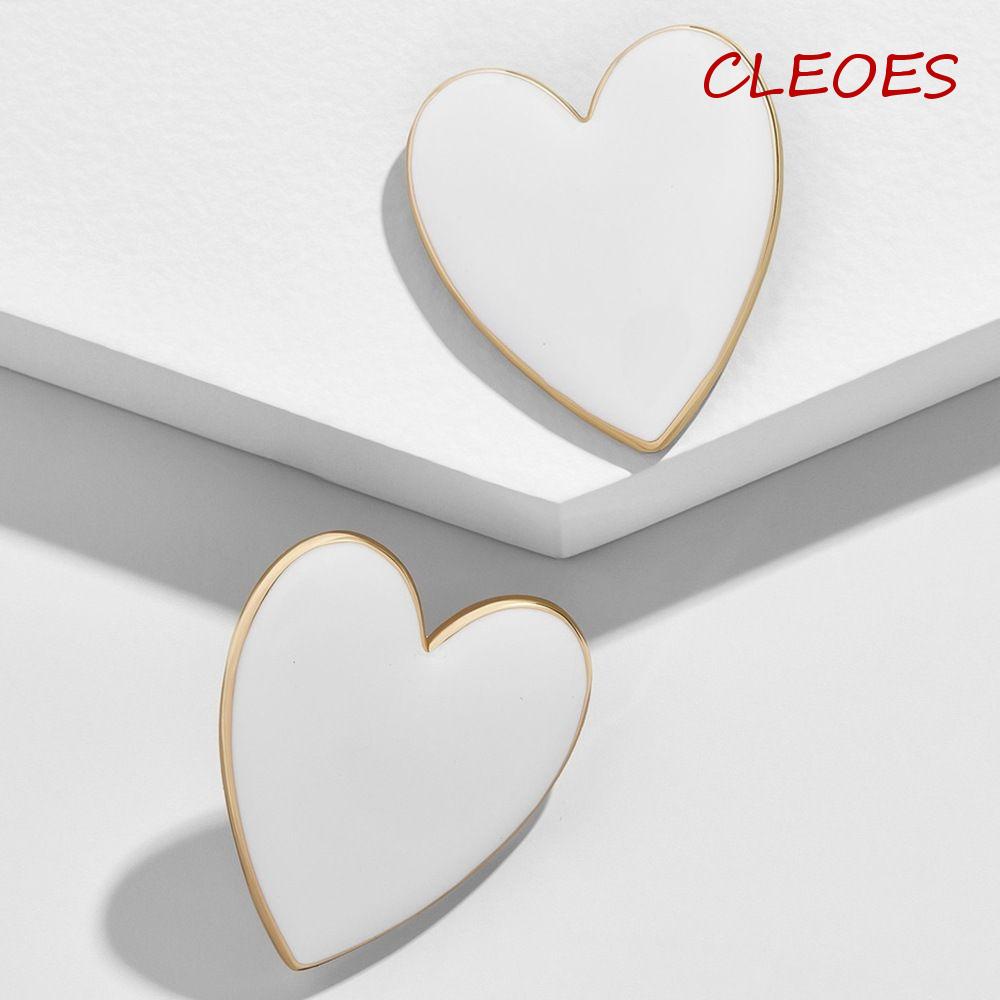 CLEOES Bông Tai Hình Trái Tim Dễ Thương Phong Cách Đường Phố Cho Nữ
