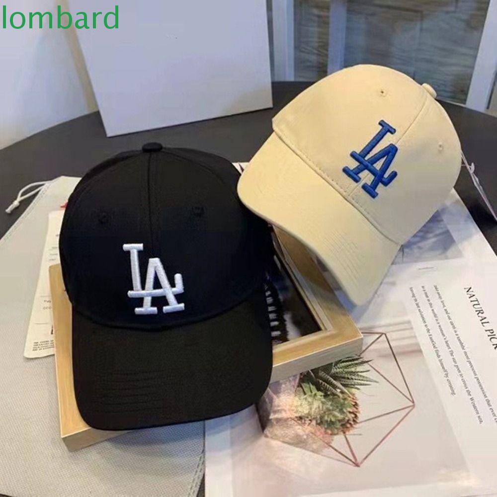 LOMBARD Mũ Lưỡi Trai Thêu Chữ Đơn Giản Phong Cách Hàn Quốc Cho Nữ