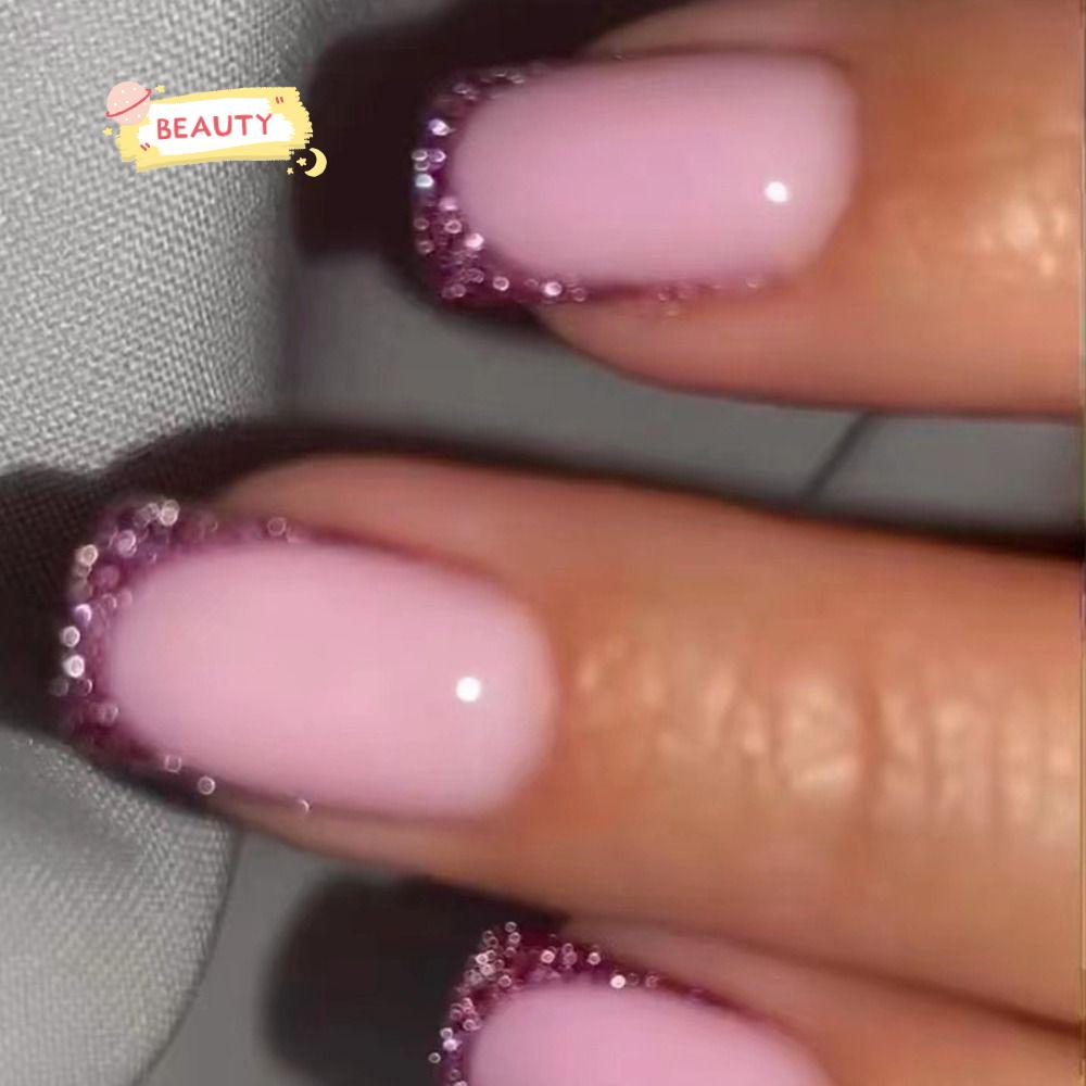 BEAUTY Bộ 24 Móng Tay Giả Có Thể Tháo Rời