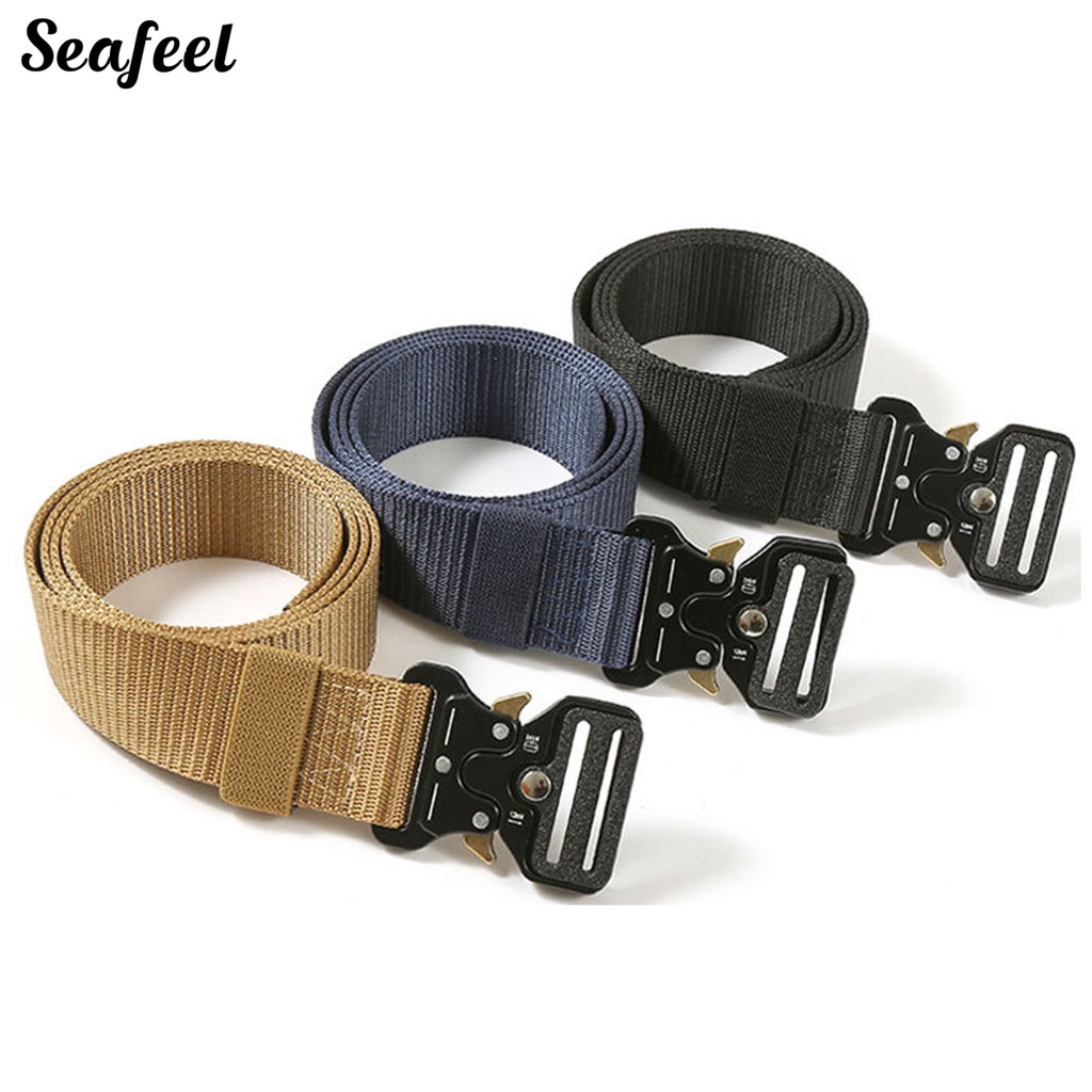 Thắt Lưng Sinh Tồn Màu Trơn Tháo Lắp Nhanh Có Khóa Điều Chỉnh Được Chuyên Nghiệp Không Cần Dùng Ngoài Trời Cho Nam