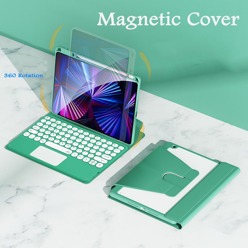 720°Bao Da Máy Tính Bảng Có Bàn Phím Nam Châm Và Ngăn Đựng Bút Cho Huawei MatePad Air 11.5 2023 MatePad 11 2023 2021 Pro 11 2022 Giá Đỡ