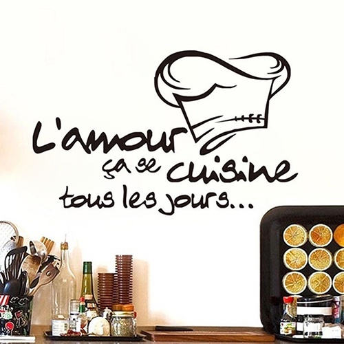 Miếng Dán Tường Trang Trí Nhà Bếp In Chữ Tiếng Anh Độc Đáo