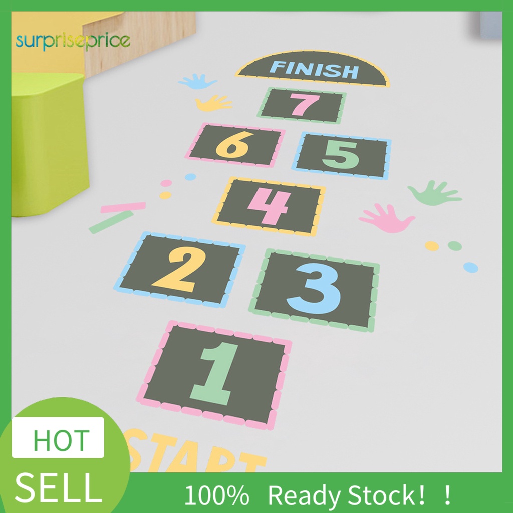 1 Bộ Miếng Dán Sàn Nhà Chống Nước Tự Dính Hình Hoạt Hình Vui Nhộn