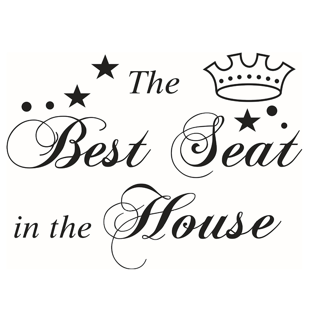 (Bất Ngờ) Hình Dán Trang Trí Ghế Ngồi Toilet / Phòng Tắm Họa Tiết Vương Miện Vui Nhộn