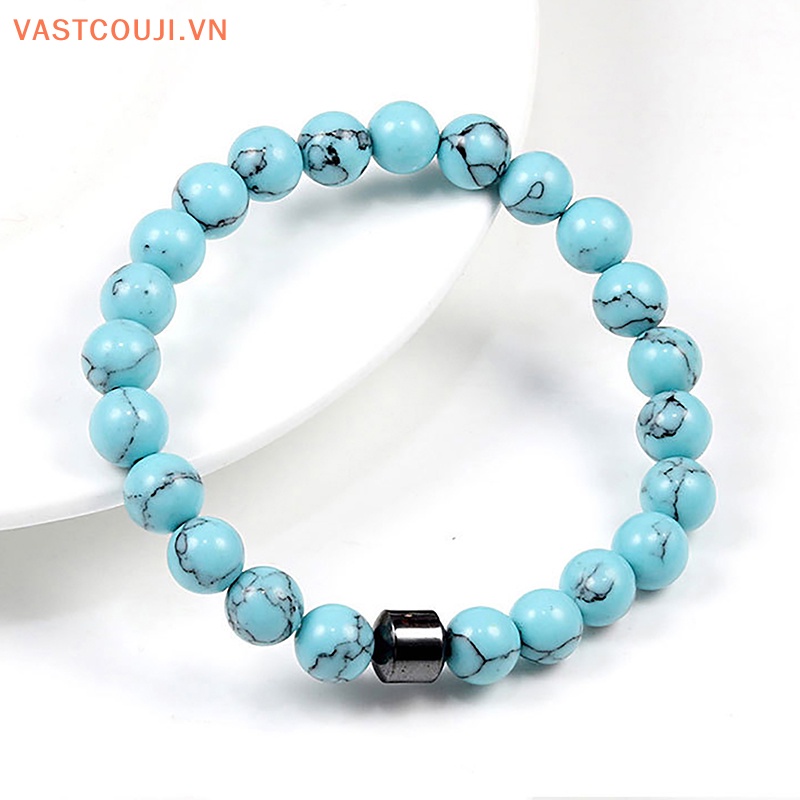 Vòng Tay Chuỗi Hạt Đá Hematite Màu Xanh Lá Phong Cách Phật Giáo Cho Nam Và Nữ