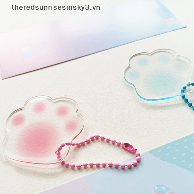 # # Mặt Dây Chuyền Acrylic Trong Suốt Hình Móng Vuốt Mèo Màu Gradient Sáng Tạo Làm Móc Khóa Trang Trí Thủ Công Diy