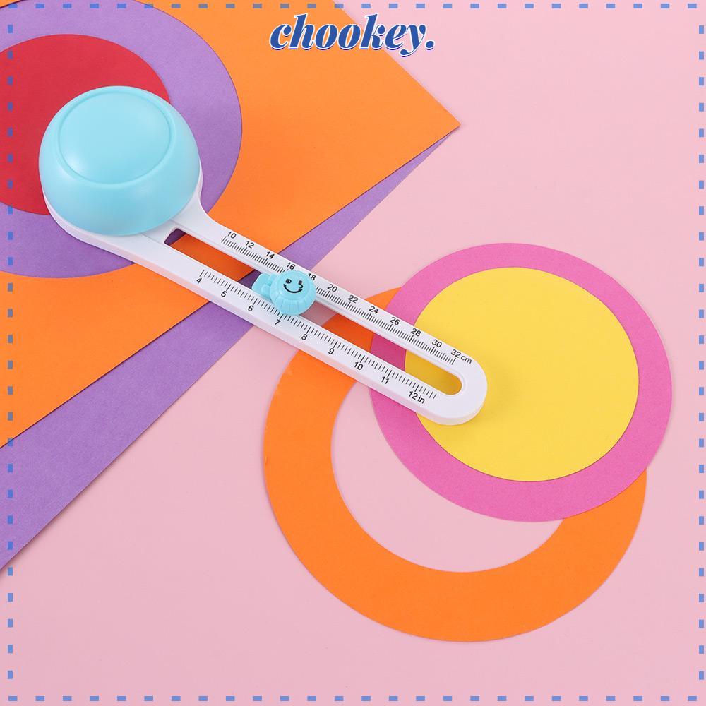 CHOOKEY Dụng Cụ Cắt Giấy Hình Tròn Tiện Lợi