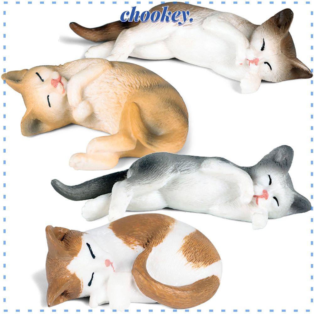 CHOOKEY Mô Hình Mèo Đồ Chơi Sống Động Như Thật