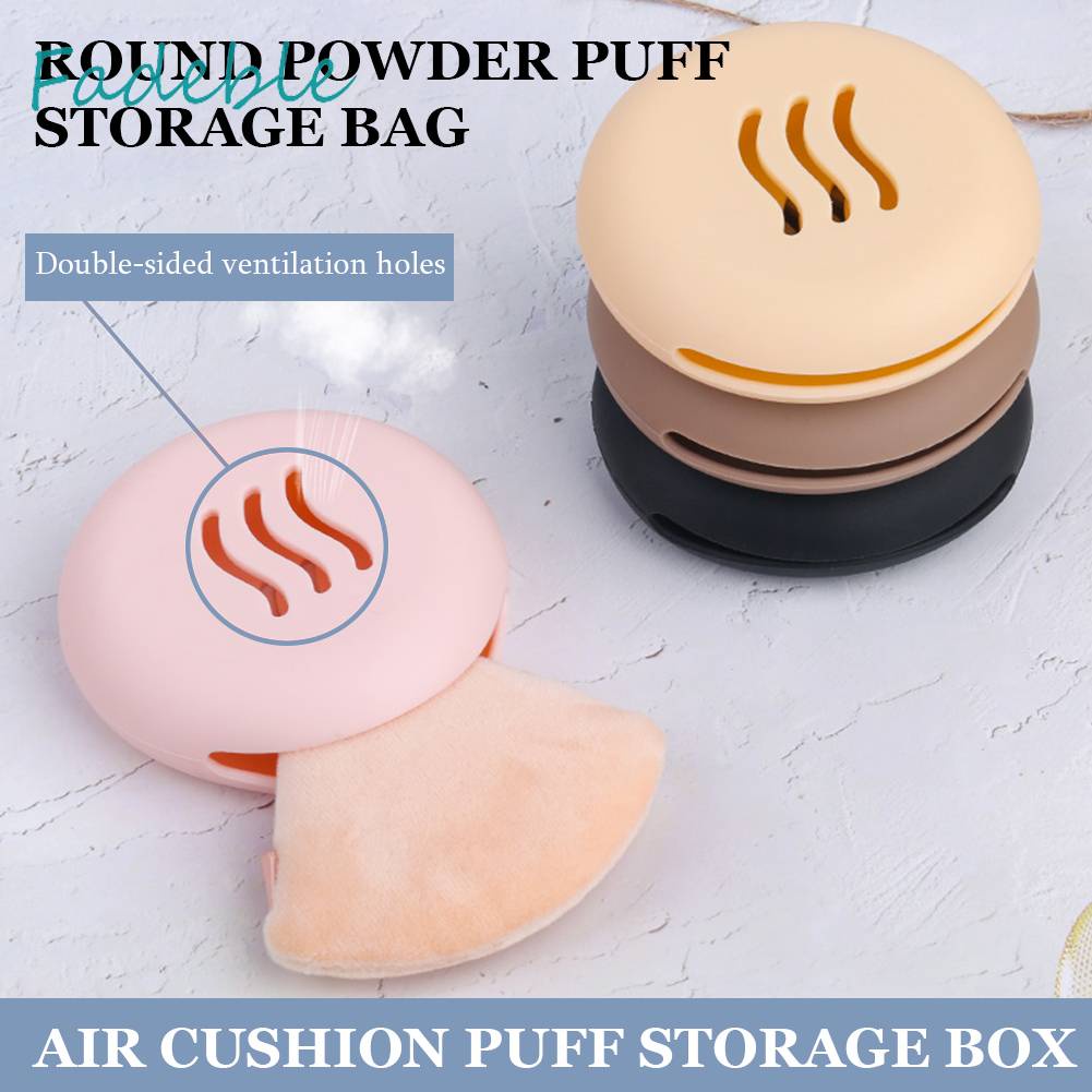 Giá Đỡ Mút Trang Điểm Bằng Silicone Hai Mặt Hình Tròn Tiện Lợi