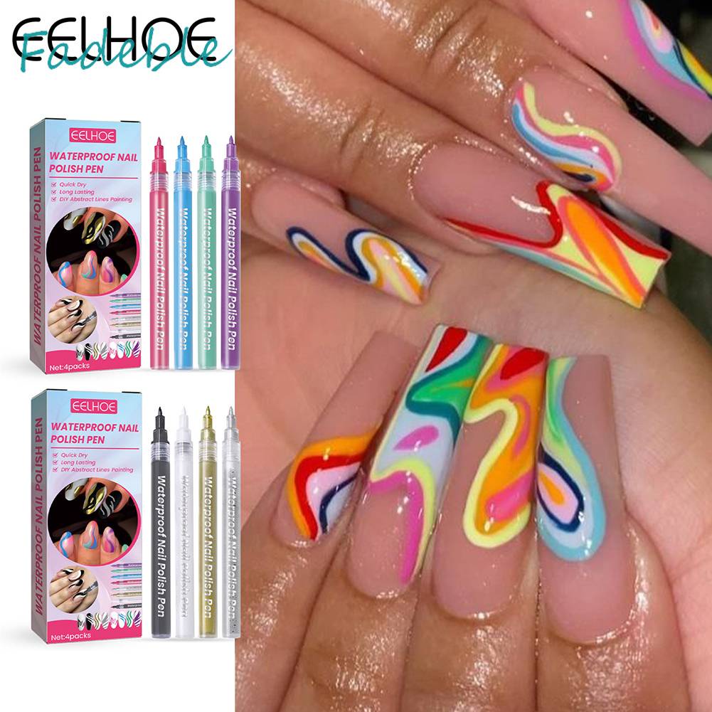 Set 4 Bút Trang Trí Móng Tay Nghệ Thuật