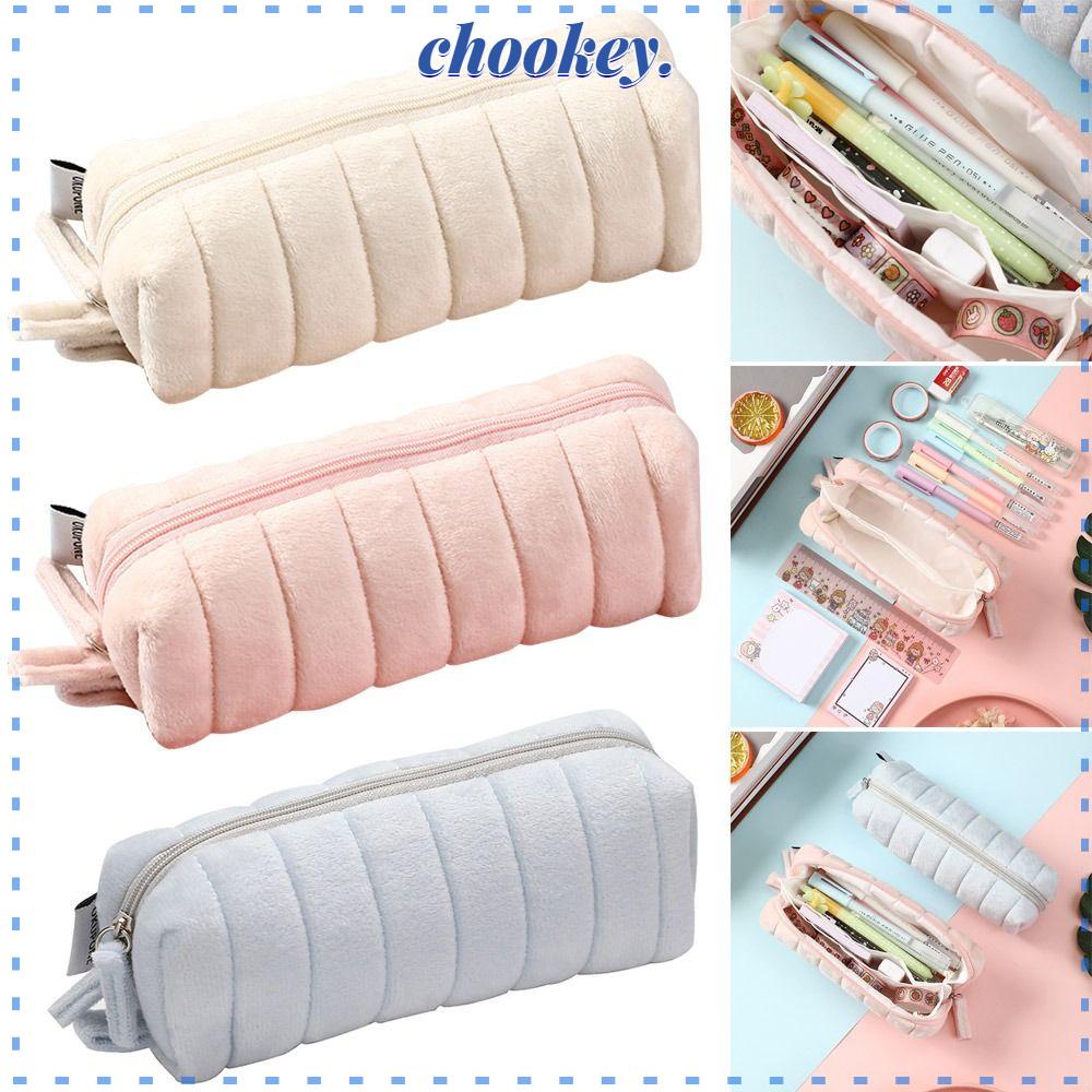 CHOOKEY Túi Đựng Bút Hình Đám Mây Bằng Lông Nhung Đơn Giản Xinh Xắn